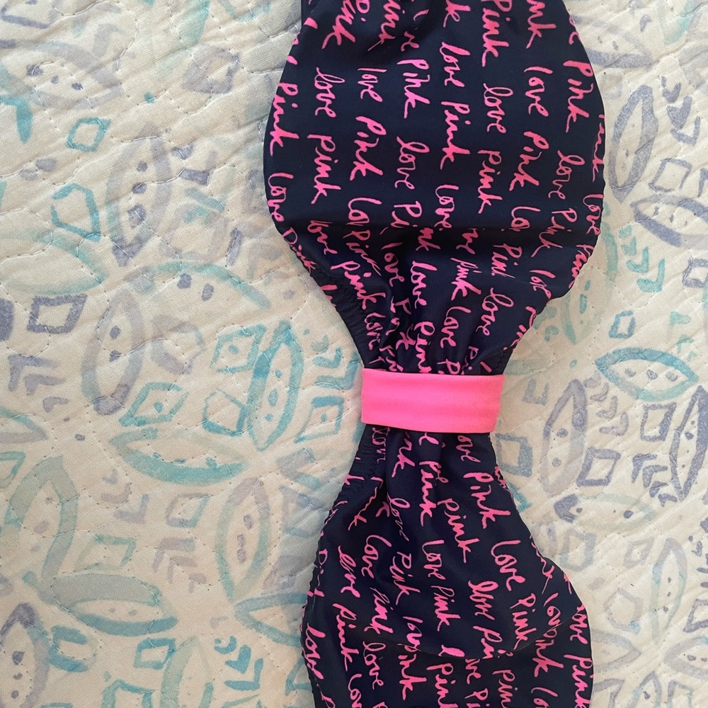 Navy + Pink tube top